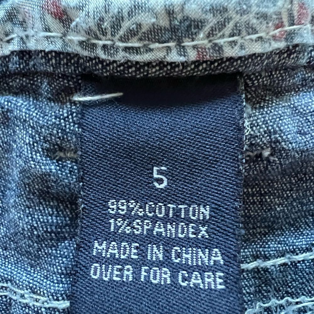 Amethyst Jeans capris Blue women’s size 5 Denim embellished pockets sequin 28x16 - Picture 13 of 13